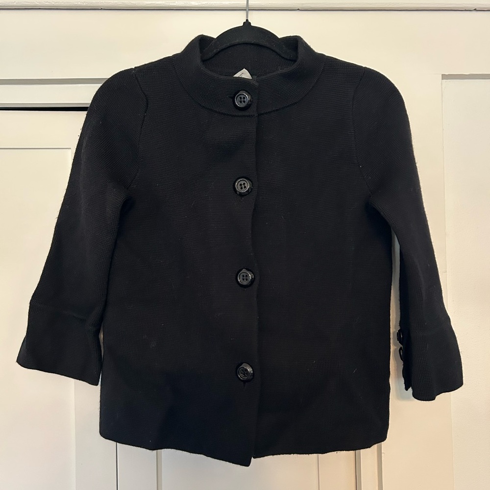J. Crew Cropped 3/4 Sleeve Cardigan Sweater Jacket 3 Button Detail